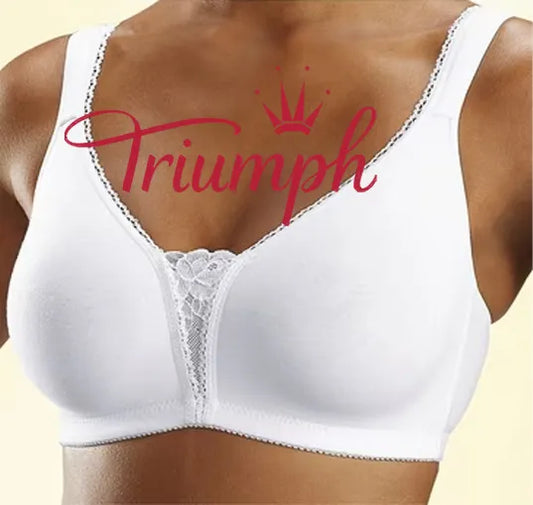 👙TRIUMPH - [3 vnt.] 🔥50% nuolaida didelio dydžio seksualiai nėriniuotai baltai liemenėlei-LT