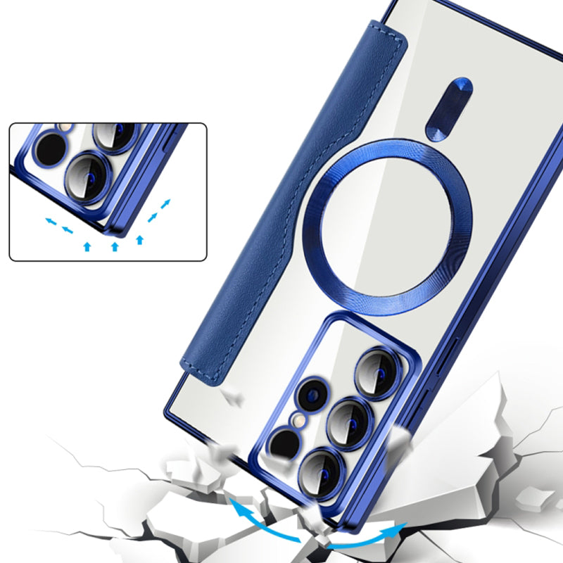 📱Nueva funda de cuero tipo libro para teléfono móvil Samsung-ES