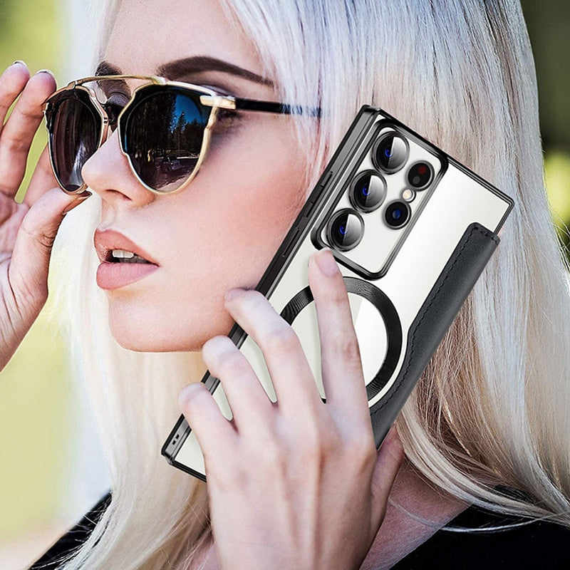 📱Nueva funda de cuero tipo libro para teléfono móvil Samsung-ES