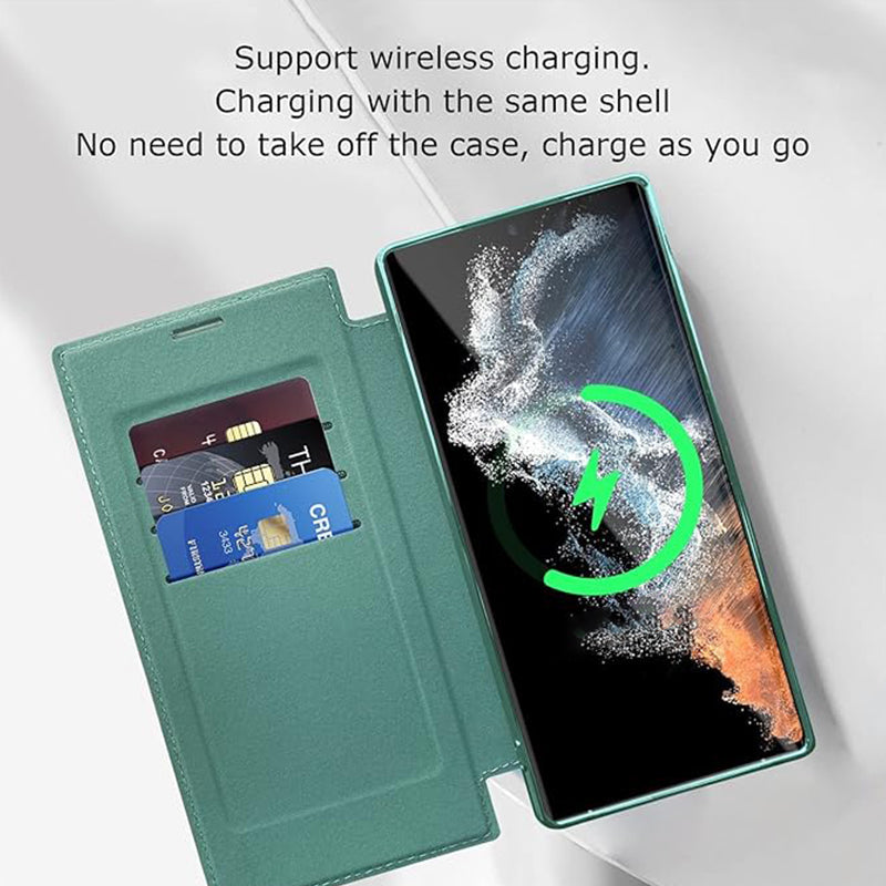 📱Nueva funda de cuero tipo libro para teléfono móvil Samsung-ES