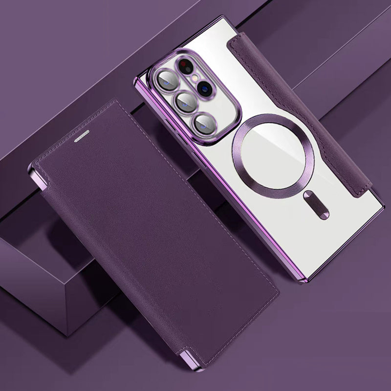 📱Nueva funda de cuero tipo libro para teléfono móvil Samsung-ES