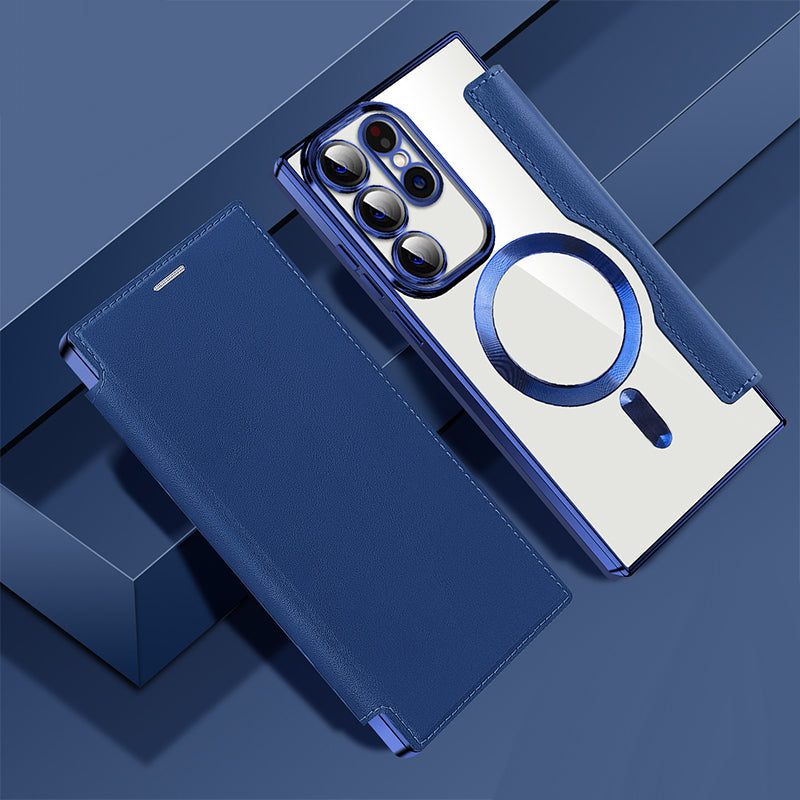 📱Nueva funda de cuero tipo libro para teléfono móvil Samsung-ES