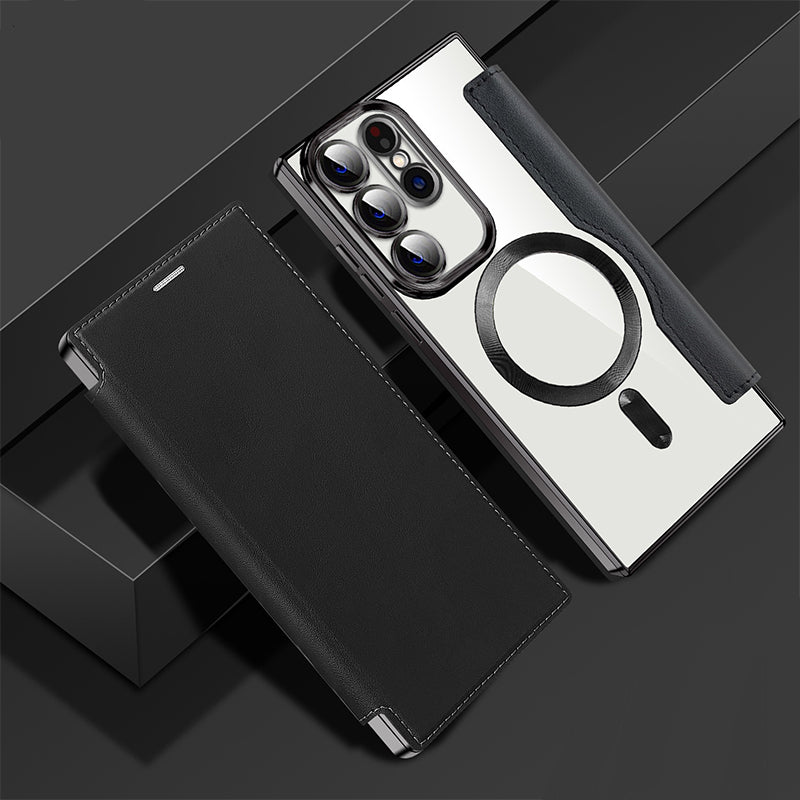 📱Nueva funda de cuero tipo libro para teléfono móvil Samsung-ES