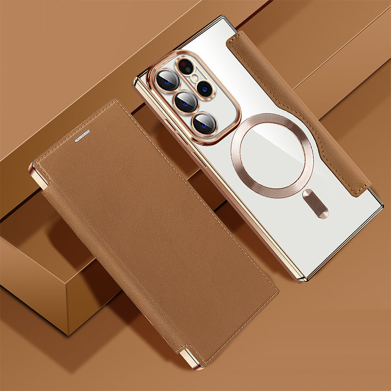 📱Nueva funda de cuero tipo libro para teléfono móvil Samsung-ES