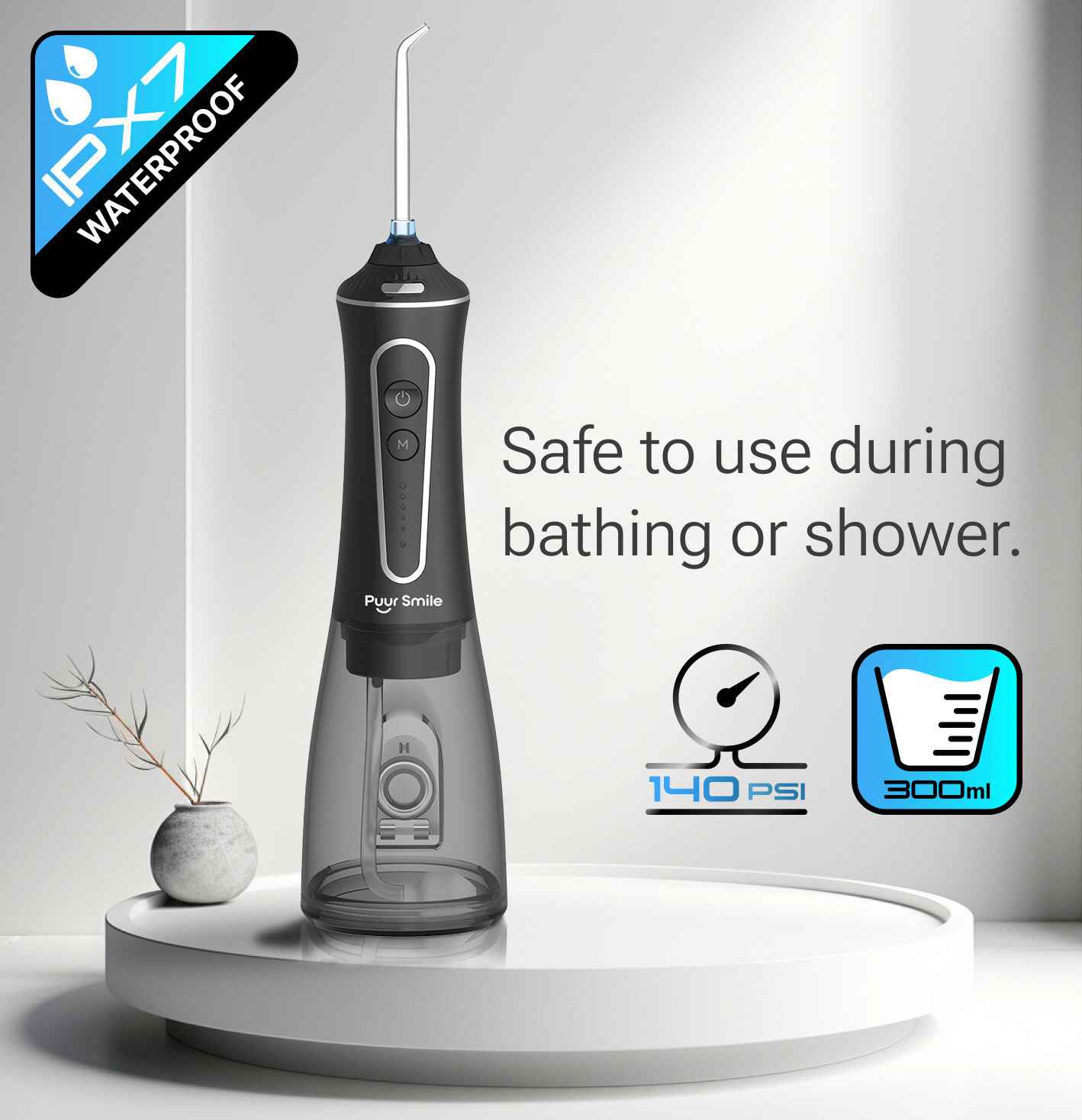Irrigador bucal PUURSMILE: 55 % de descuento en Black Friday + 4 regalos gratis-ES