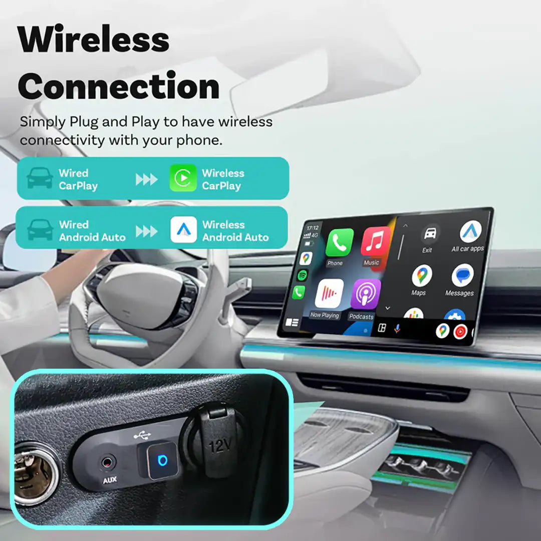 Brezžični adapter Ottocast Mini 3.0 Ultra Cube CarPlay za Android Auto-SI