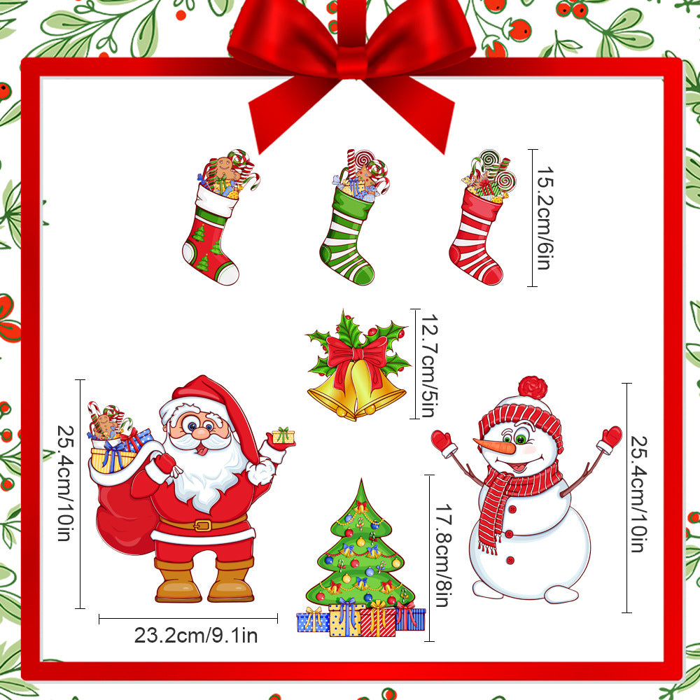 🎁🎅 Μαγνητικό αυτοκόλλητο με χριστουγεννιάτικο θέμα🎄-GR