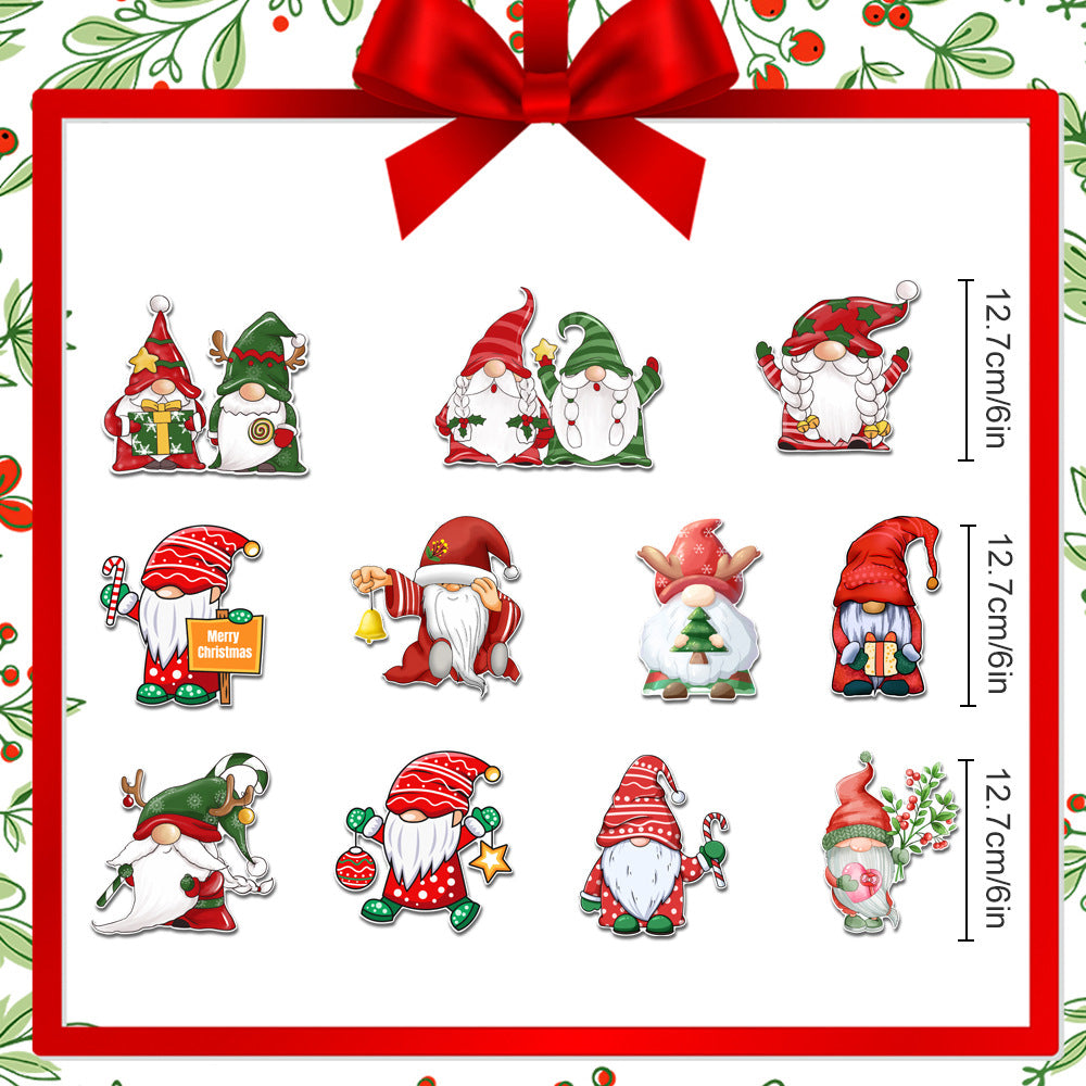 🎁🎅 Μαγνητικό αυτοκόλλητο με χριστουγεννιάτικο θέμα🎄-GR