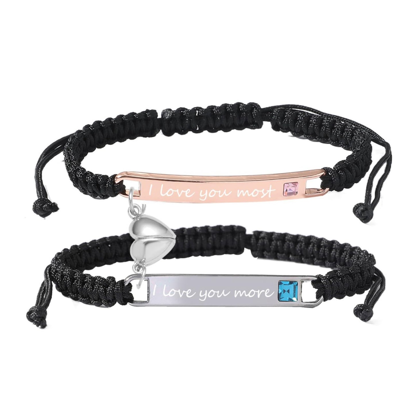 🔥OFERTA ESPECIAL - 50% DE DESCUENTO🔥 Conjunto de pulseras trenzadas ajustables con forma de corazón-ES
