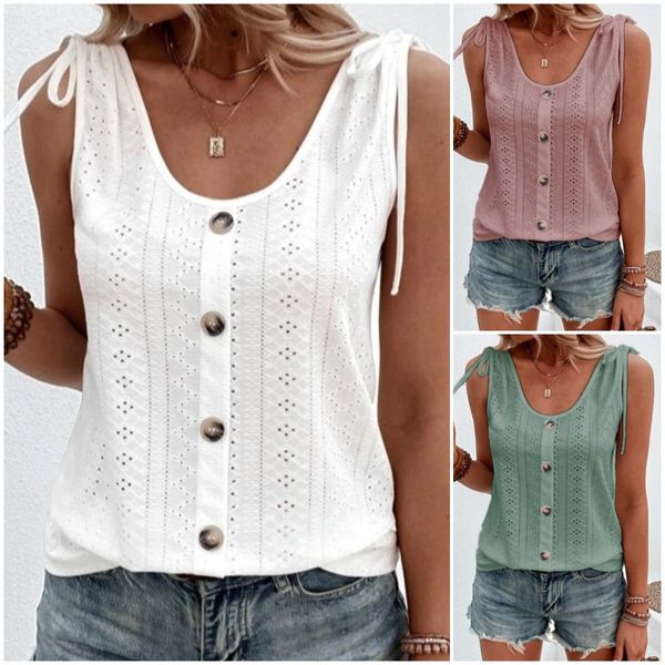 Γιλέκο casual loose fit μονόχρωμο πλήρωμα με λαιμόκοψη-GR