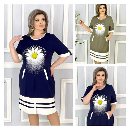👗Nuevo vestido de moda con nuevas flores.-ES