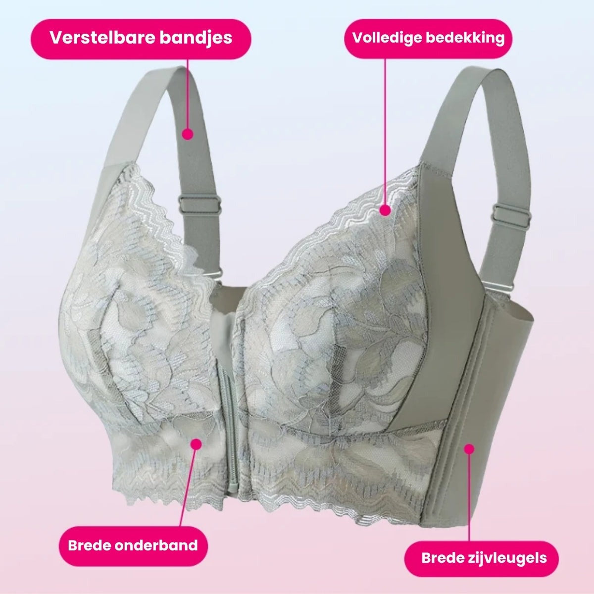 Sujetador Comfort Zip | Sujetador con cierre frontal y tecnología TrioLift-ES