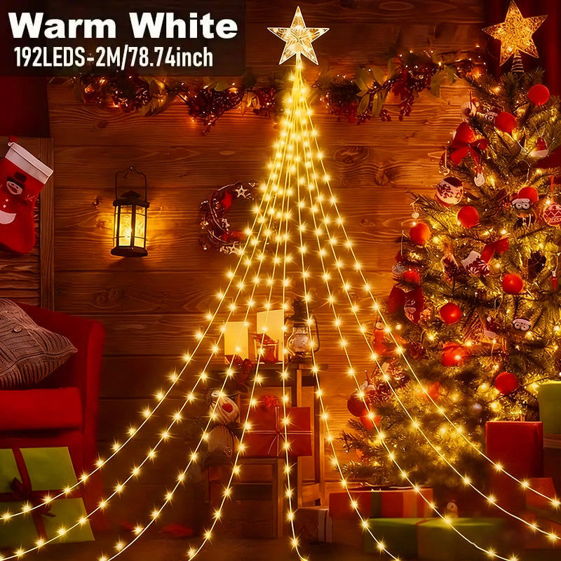 🎁¡Oferta anticipada de Navidad! 50% de descuento🎄 Luces navideñas Starlight Cascade-ES