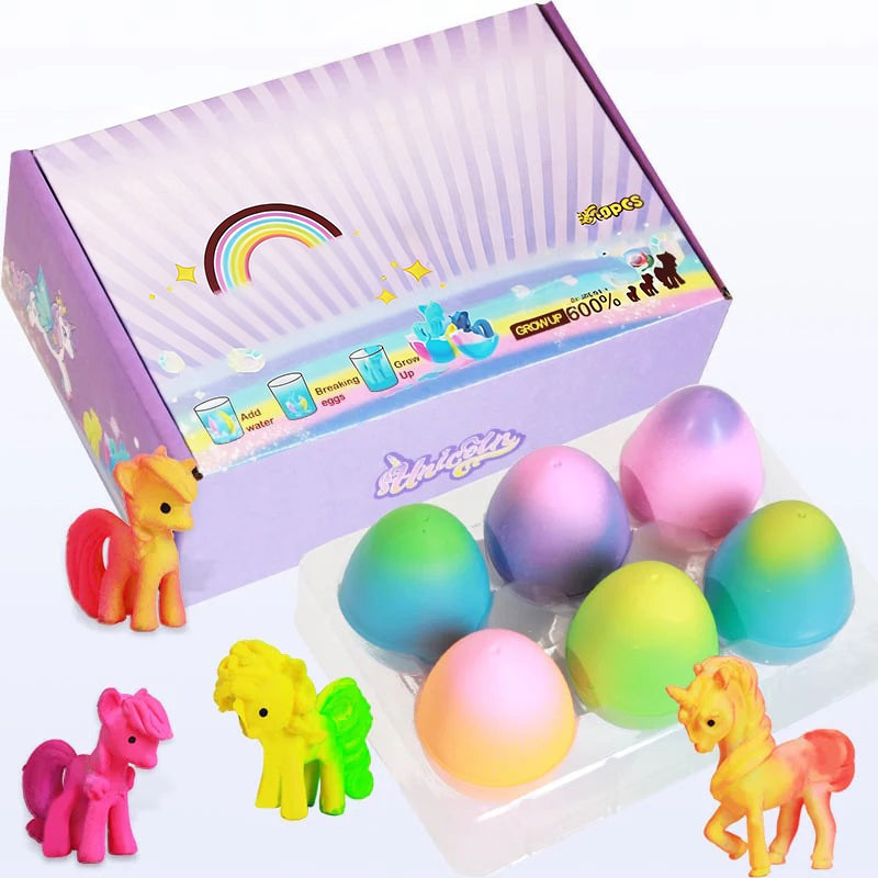 🦄Paquete de 6 huevos de unicornio en crecimiento para incubar-ES