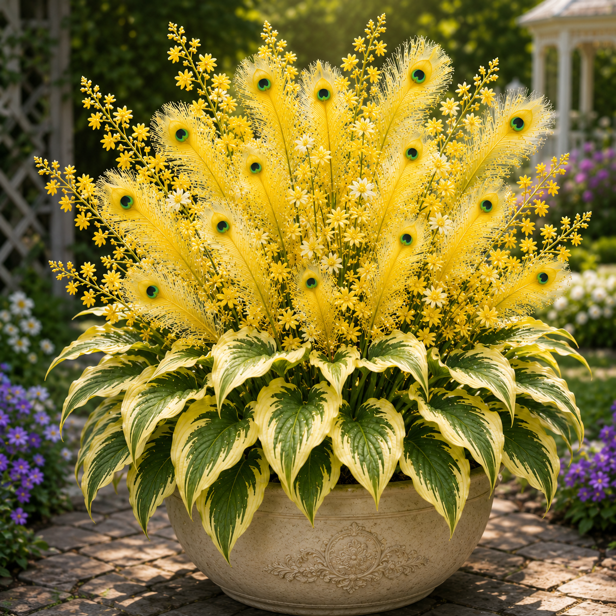 🔥 Sutaupykite 50 %🦚Peacock Flame Hosta svogūnėliai – vešlūs pavėsį mėgstantys augalai sodui ir namams-LT