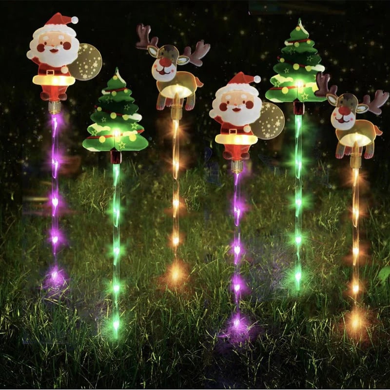 🎄🎁Συσκευασία 6 κινούμενων χριστουγεννιάτικων φωτιστικών-GR