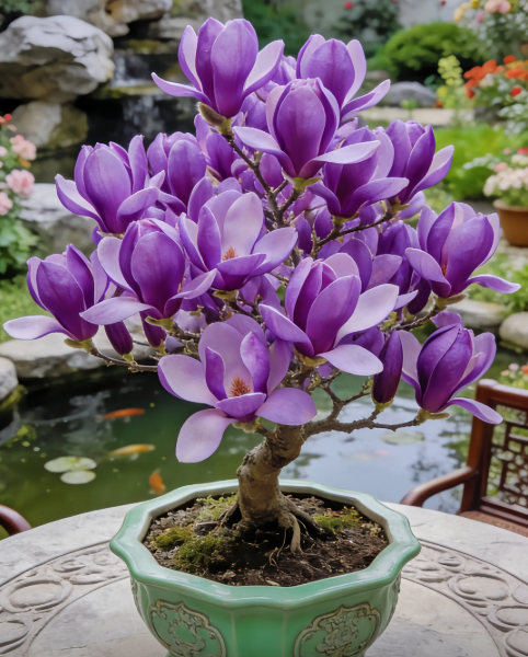 Magnolia liliiflora sibulad (lillad orhideed) 🌸 Õied peidavad lehti, õhk täidab aroomi-EE