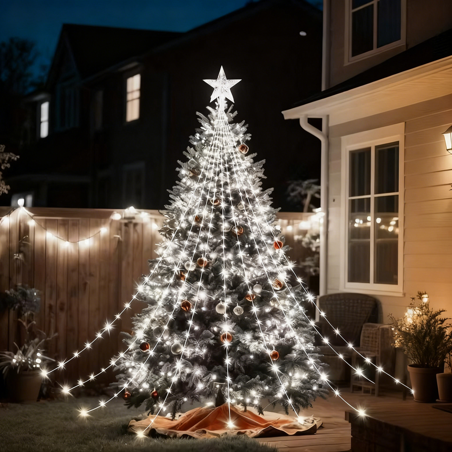 🎁¡Oferta anticipada de Navidad! 50% de descuento🎄 Luces navideñas Starlight Cascade-ES