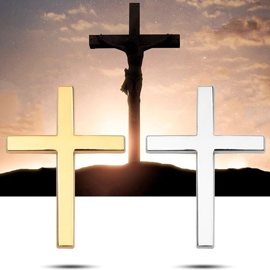Pegatina de cruz de metal 3D para coche-ES