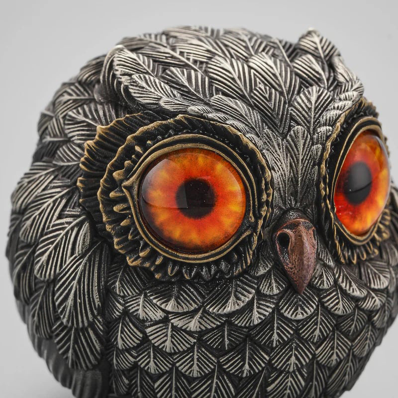 🦉Realistinė laimingos pelėdos sargo figūrėlė-LT