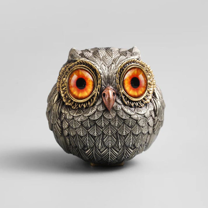 🦉Realistinė laimingos pelėdos sargo figūrėlė-LT