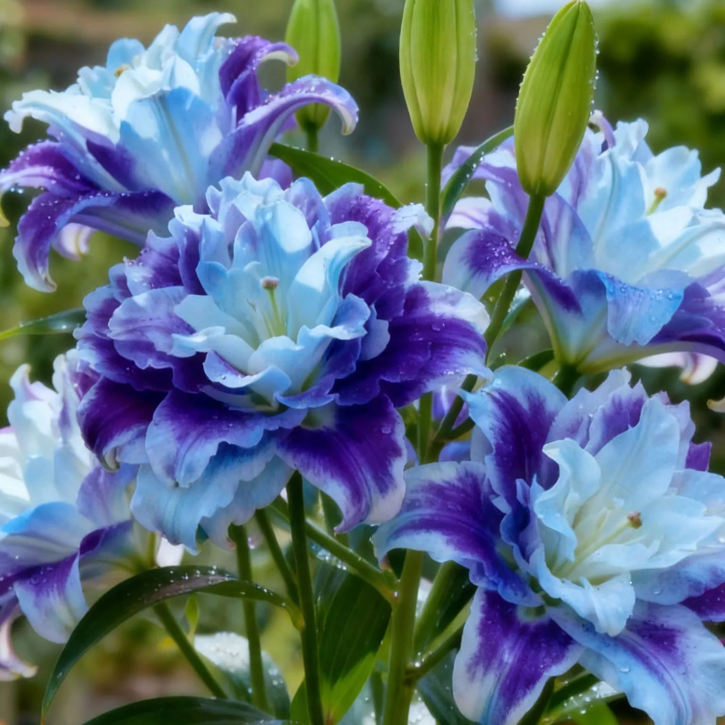 Bulbos de lirio fragante bicolor de doble pétalo: frescos y dulces.-ES