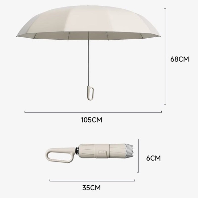 ☂️✨ ¡Paraguas con franja reflectante de seguridad! Se expande y contrae invertidamente sin salpicar agua, buena visibilidad en entornos oscuros.-ES