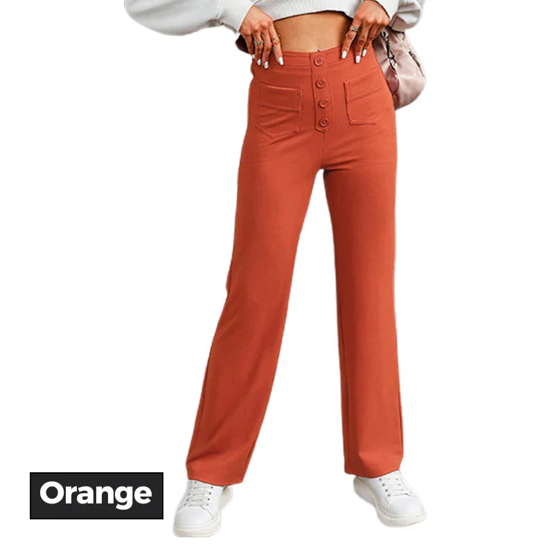 Pantalones elásticos con muchos bolsillos.-ES