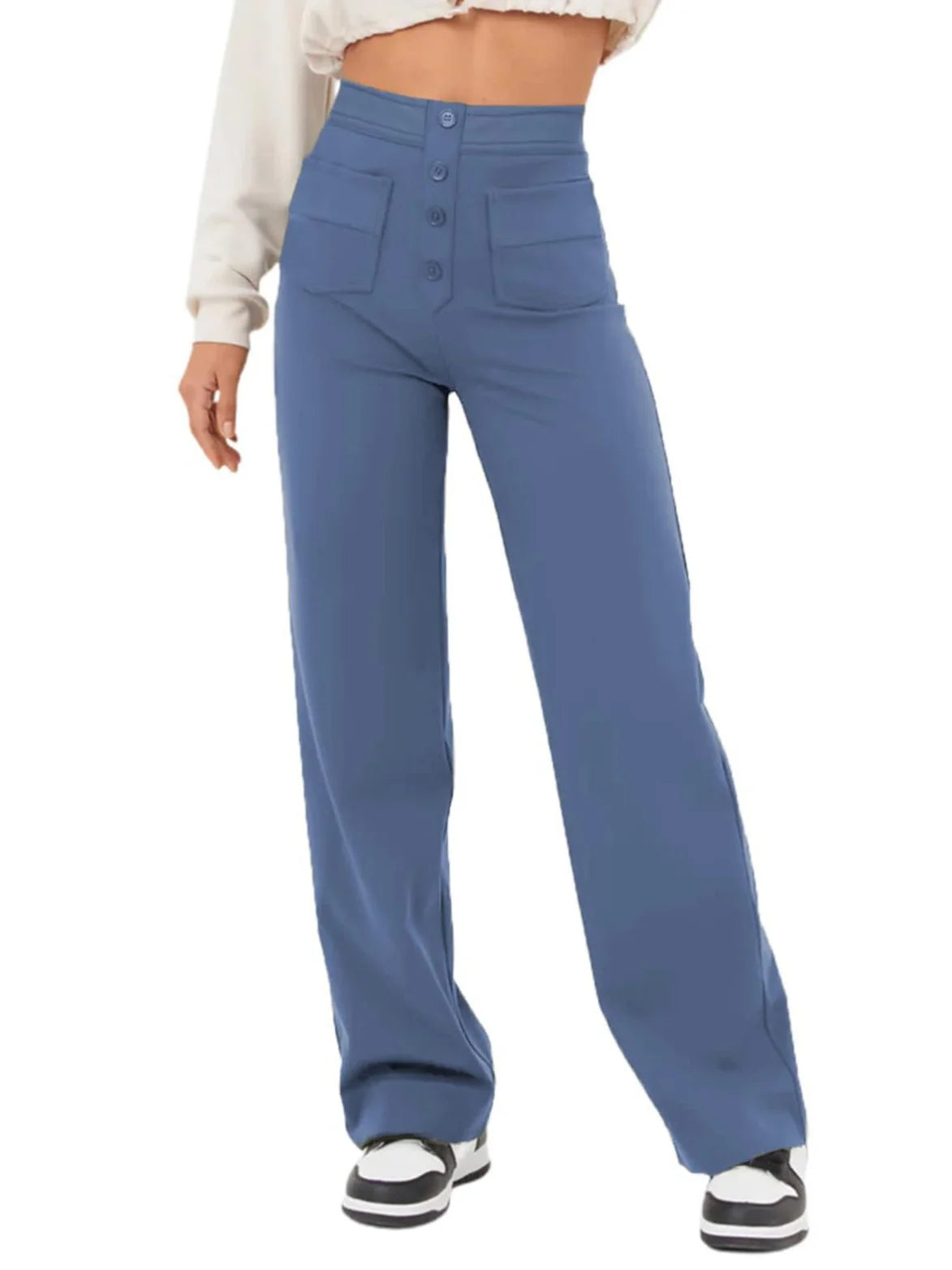Pantalones elásticos con muchos bolsillos.-ES