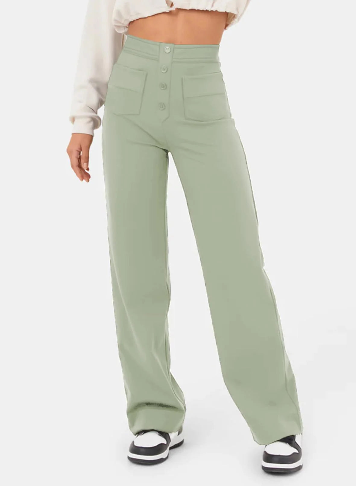 Pantalones elásticos con muchos bolsillos.-ES