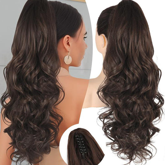 🔥 Promoción por tiempo limitado: 50% de descuento en extensiones de cabello de coleta con clip 👩💕 🙋‍♀️-ES