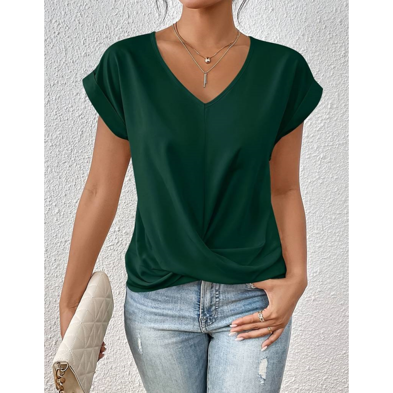 👚Camiseta elegante con cuello en V✨-ES