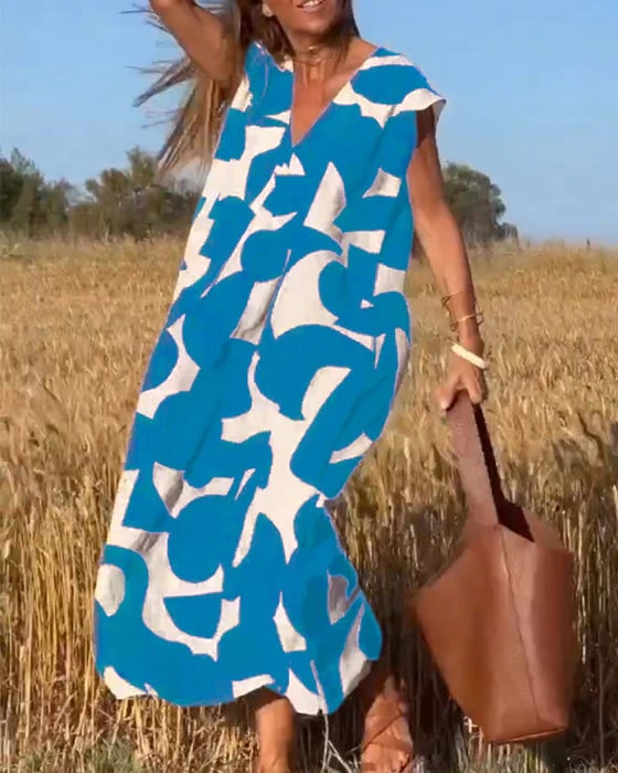 💕Suknelė be rankovių su V formos iškirpte-LT