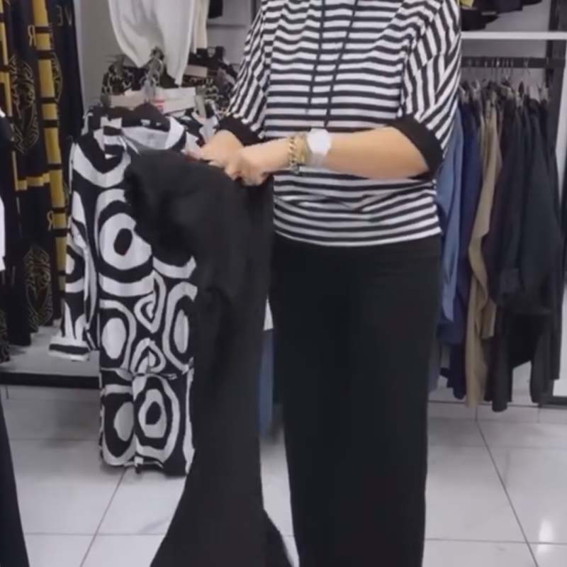 ✨Σετ γυναικείο ριγέ τοπ και μονόχρωμο παντελόνι-GR