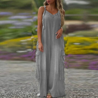🔥 ΜΟΝΟ ΣΗΜΕΡΑ! Ολόσωμη φόρμα oversized με τσέπες | -20% στην καλοκαιρινή συλλογή-GR