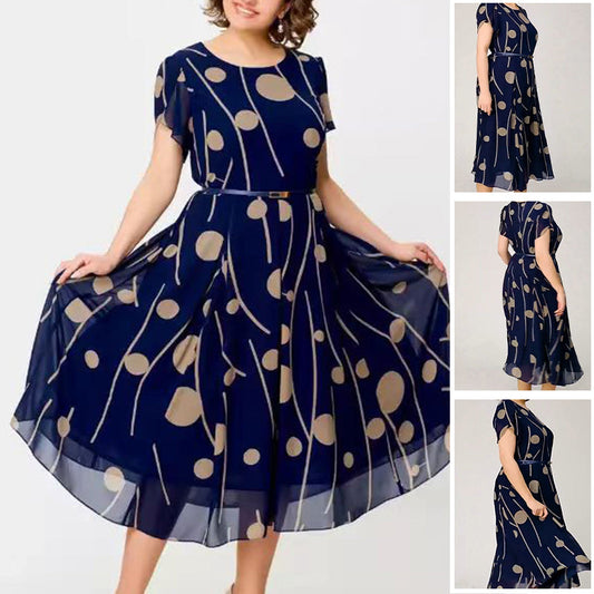 ✨Vestido de moda con lunares grandes y tallas grandes-ES