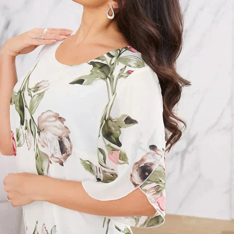 HOT 50% 👗 Šifónové šaty Blush Petal Glow-SK