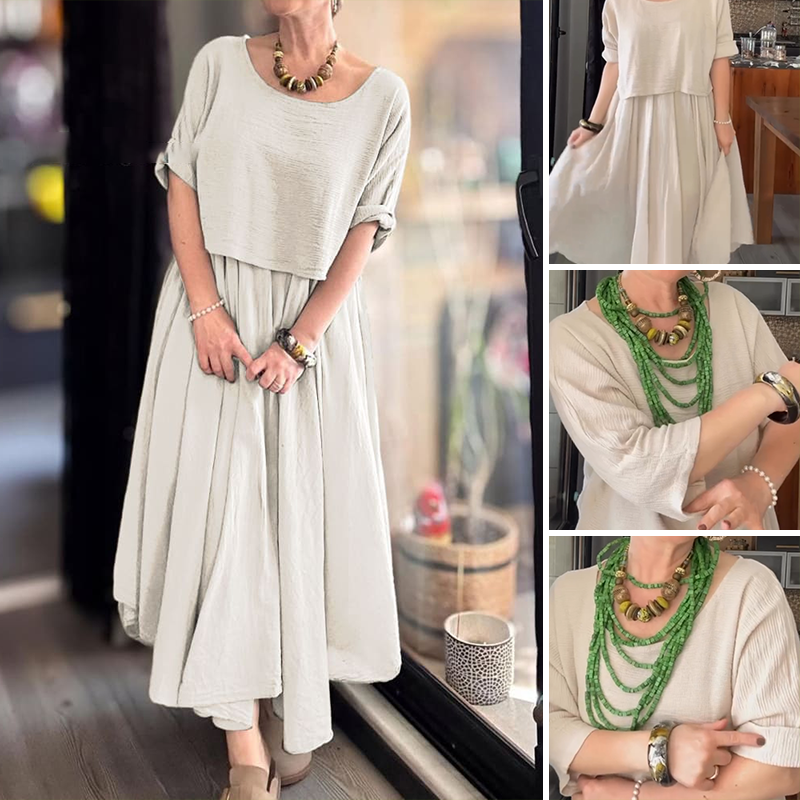 【S-5XL】👗Vienspalvis ilgas sijonas-LT