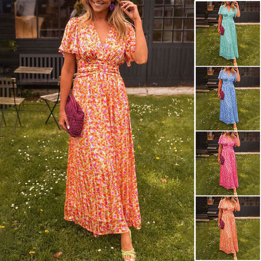 🎉【S-3XL】💃 Saldžios vintažinės gėlėtos suknelės moterims🌹-LT