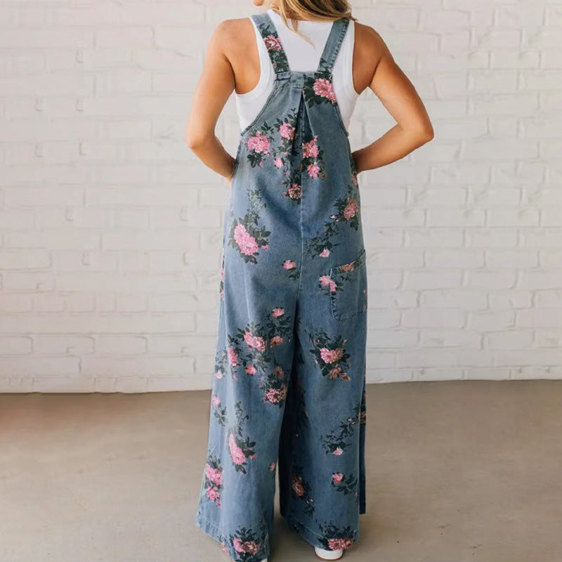 💗Especial Verano✨Mono vaquero casual de mujer con estampado-ES