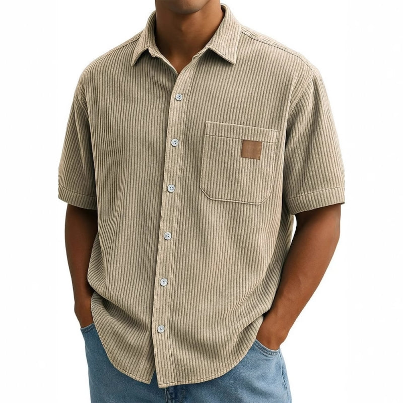 🔥Camisas de manga corta para hombre con solapas vintage-ES