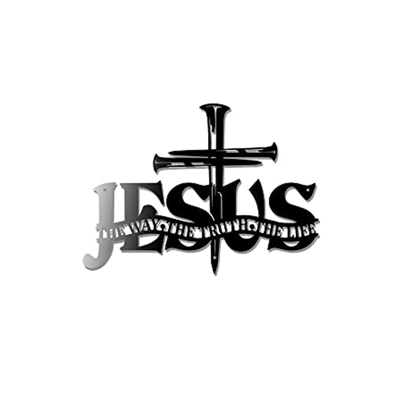 Cruz de Jesús Verdad Decoración de pared de metal-ES