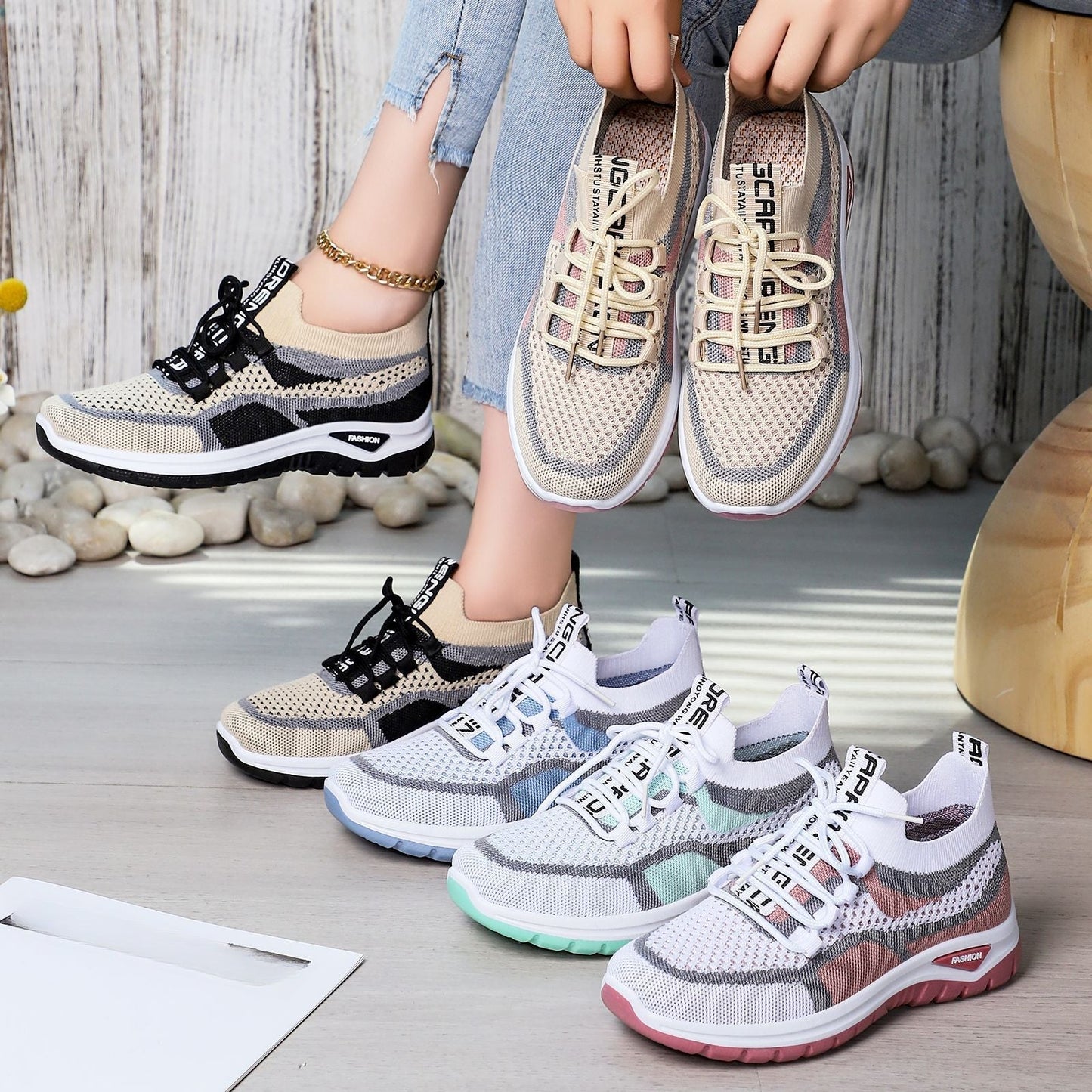 👟Zapatillas deportivas informales con cordones para mujer-ES