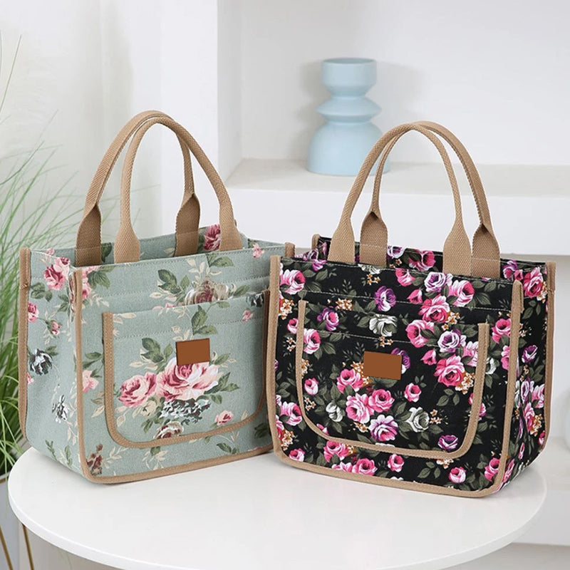 Bolsa de almuerzo con estampado floral para mujer-ES