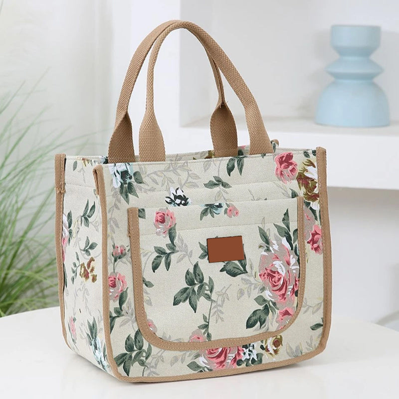 Bolsa de almuerzo con estampado floral para mujer-ES