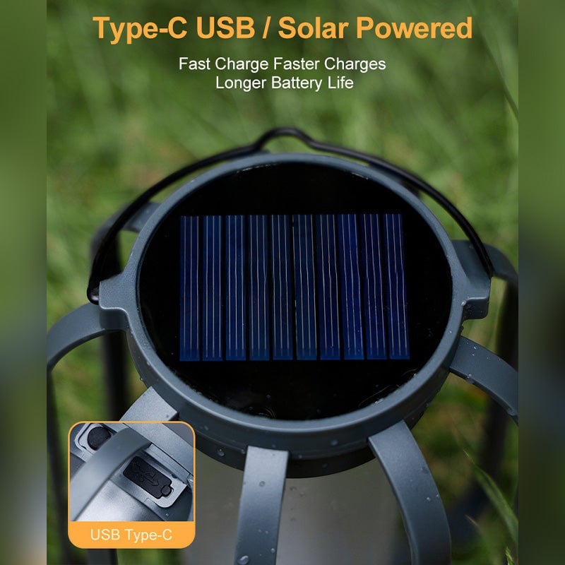 Luz solar para acampar al aire libre con clasificación IPX65-ES
