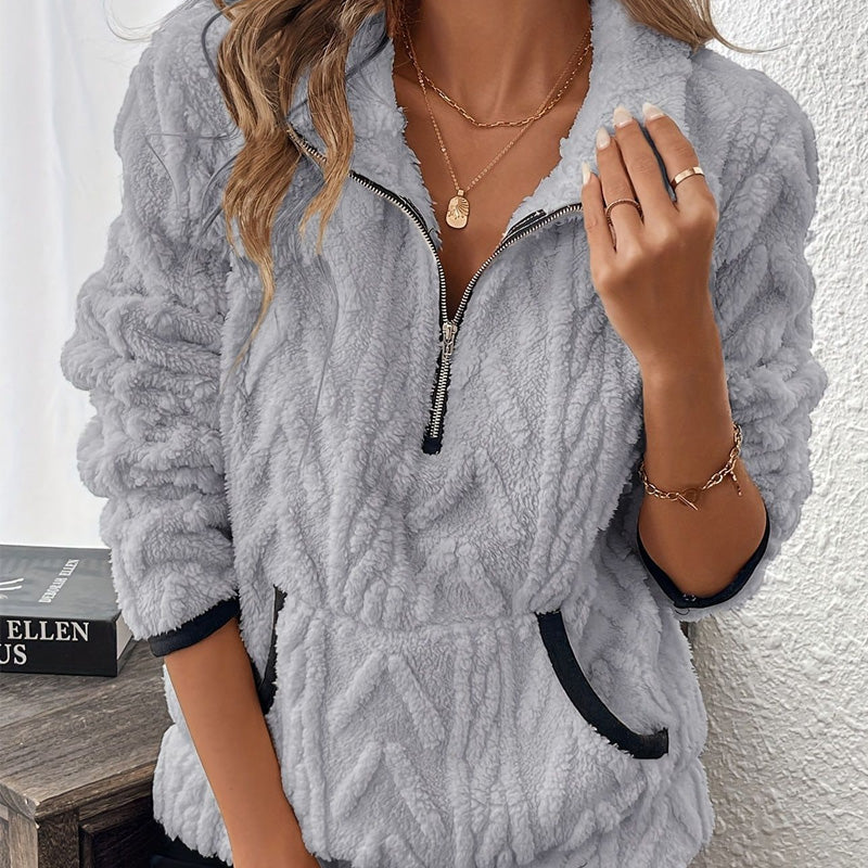 Sudadera con media cremallera-ES