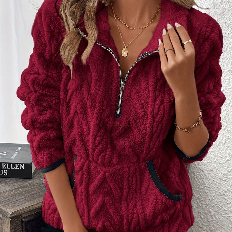 Sudadera con media cremallera-ES