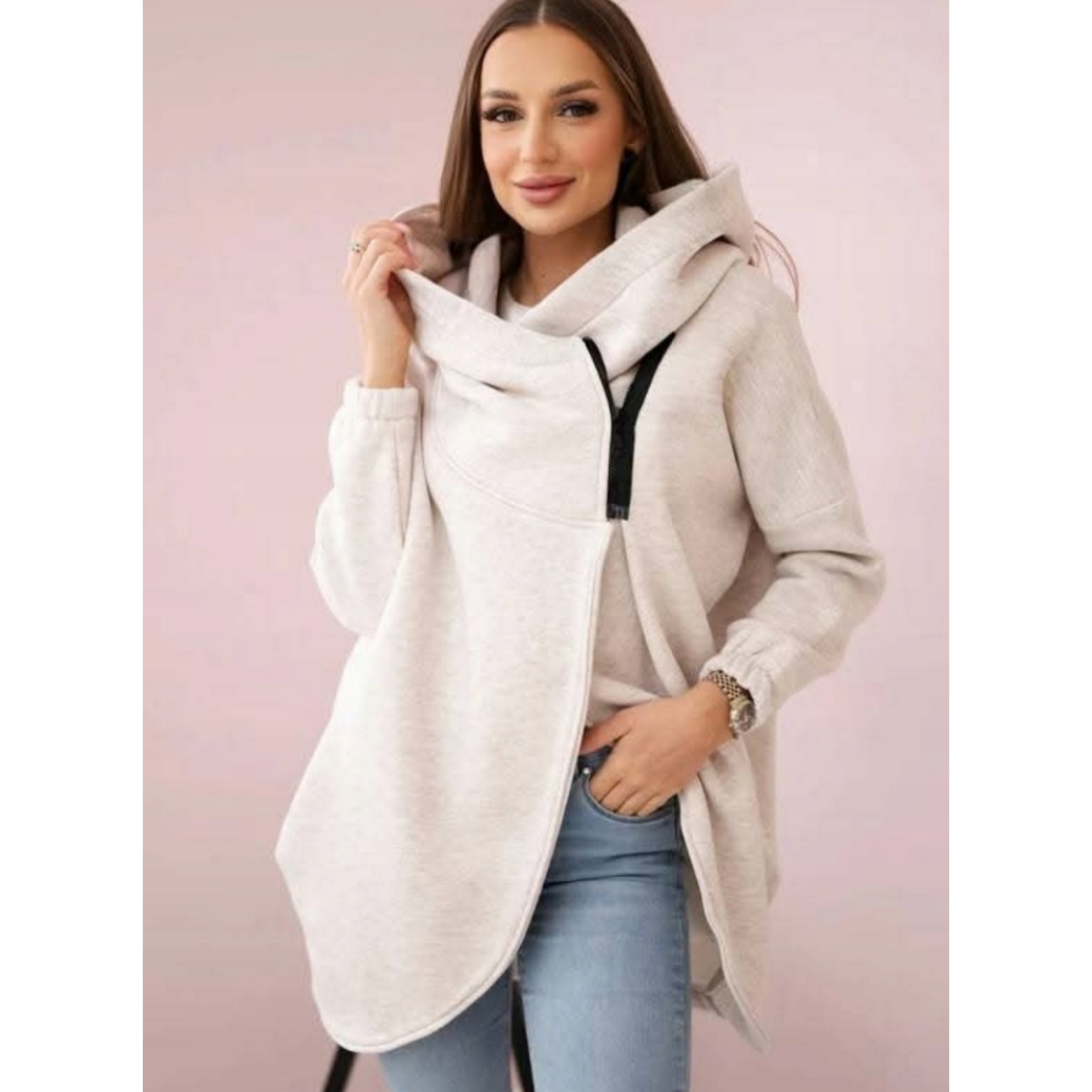 😍 (S-4XL) 🌼 Γυναικείο oversized χοντρό φούτερ με κουκούλα-GR