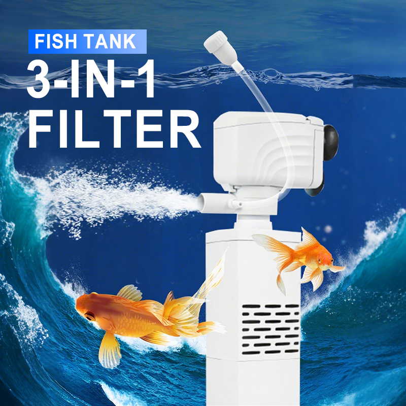 Filtro de acuario 3 en 1: filtración, oxigenación y bombeo de agua-ES